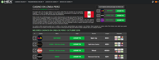 Diseños: Diseño de CasinoEnLíneaHEX.com
